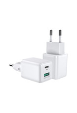 JOYROOM 30 Watt USB-C + OC 3.0 Adapter - Wit