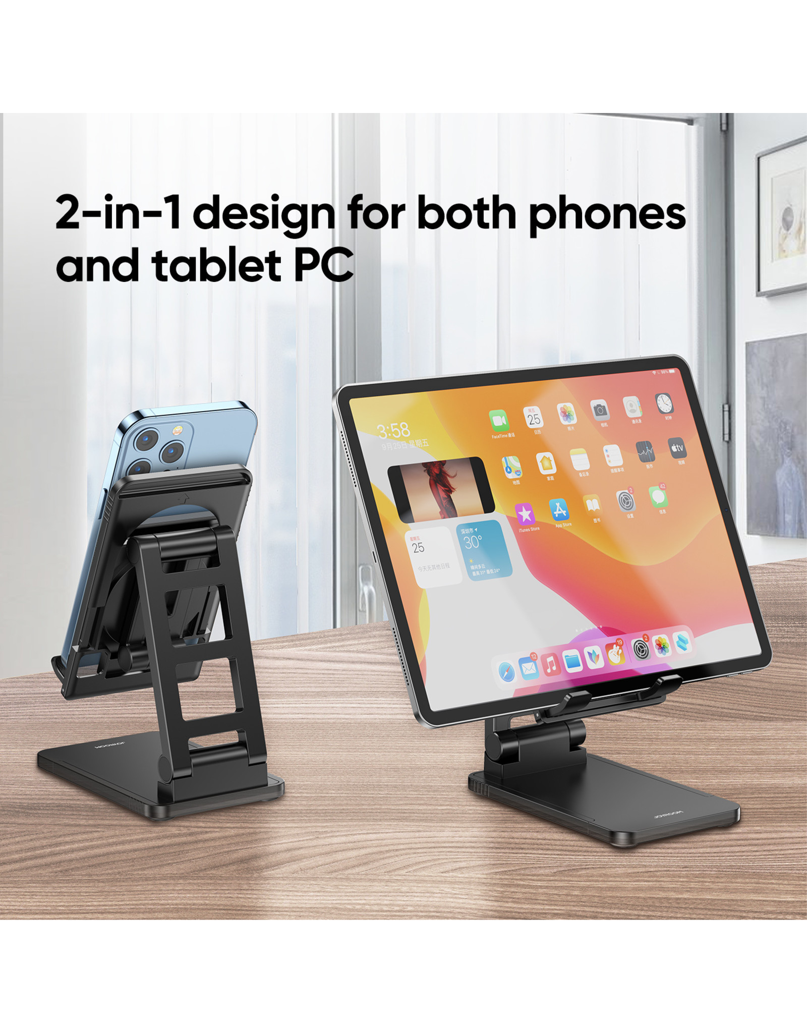 JOYROOM Smartphone & Tablet Stand - Zwart
