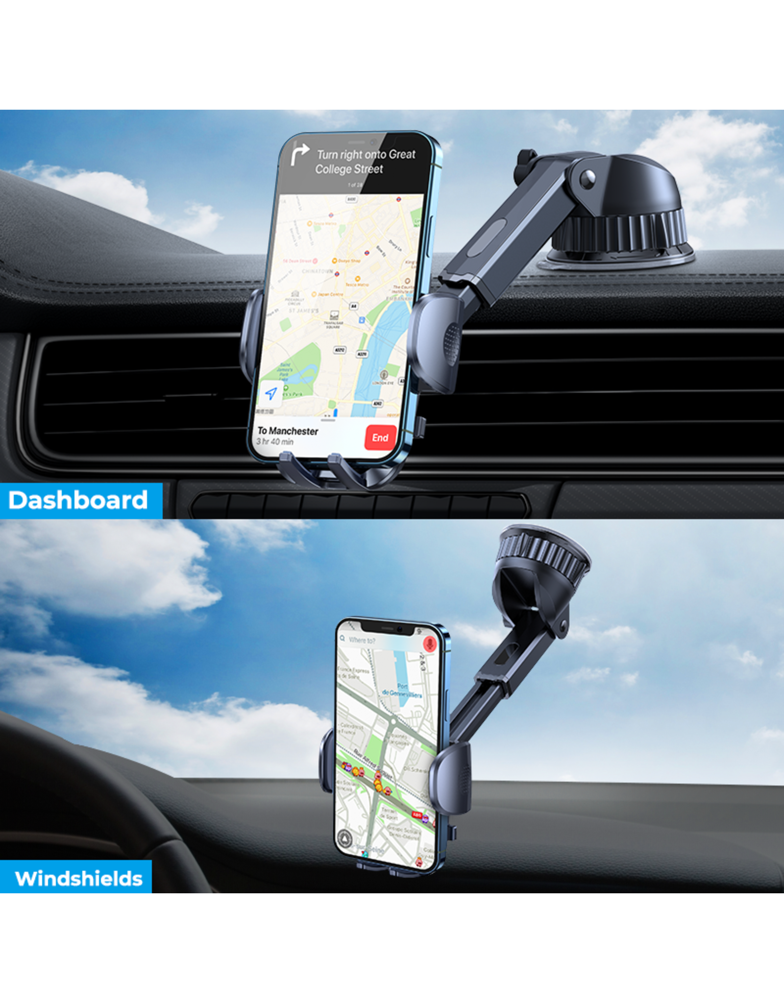 JOYROOM Draadloze oplader Dashboard/ zuignap 15 watt