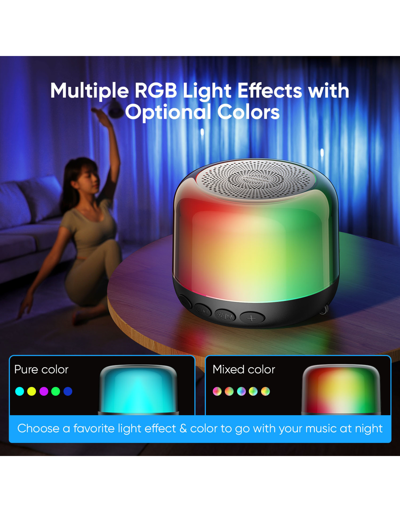 JOYROOM Draadloze BT RGB Party speaker 5 Watt
