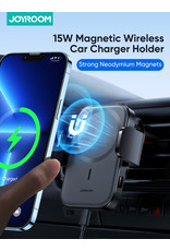 JOYROOM Magsafe draadloze oplader Airvent autohouder 15 W - Zwart JOYROOM Magsafe draadloze oplader Airvent autohouder 15 W - Zwart