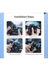 JOYROOM Magsafe draadloze oplader Airvent autohouder 15 W - Zwart JOYROOM Magsafe draadloze oplader Airvent autohouder 15 W - Zwart