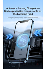 JOYROOM Magsafe draadloze oplader Airvent autohouder 15 W - Zwart JOYROOM Magsafe draadloze oplader Airvent autohouder 15 W - Zwart