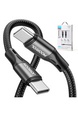 JOYROOM Type-C naar Type-C USB braided kabel 1M  - zwart