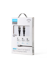 JOYROOM Type-C naar Type-C USB braided kabel 2M  - zwart