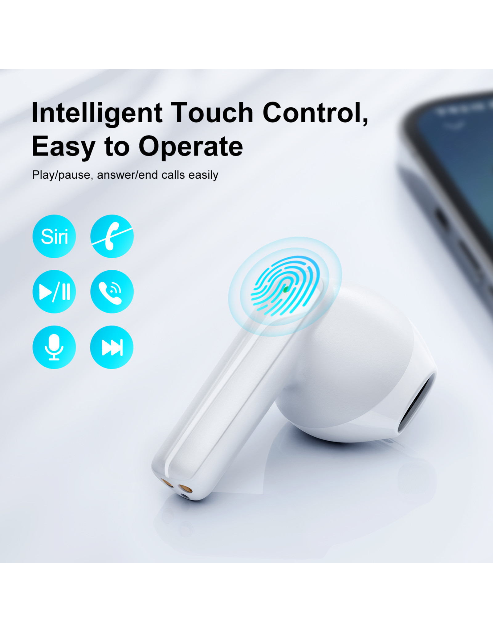 JOYROOM TWS earpods Dual-Mic ENC - Zwart