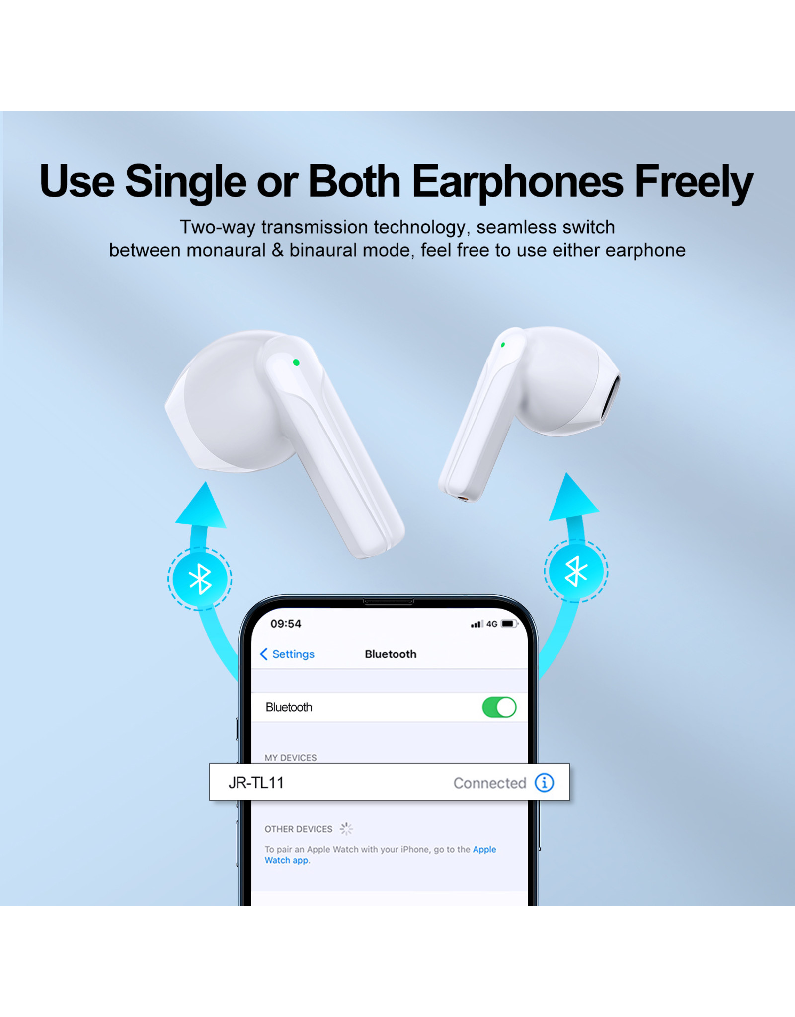 JOYROOM TWS earpods Dual-Mic ENC - Zwart