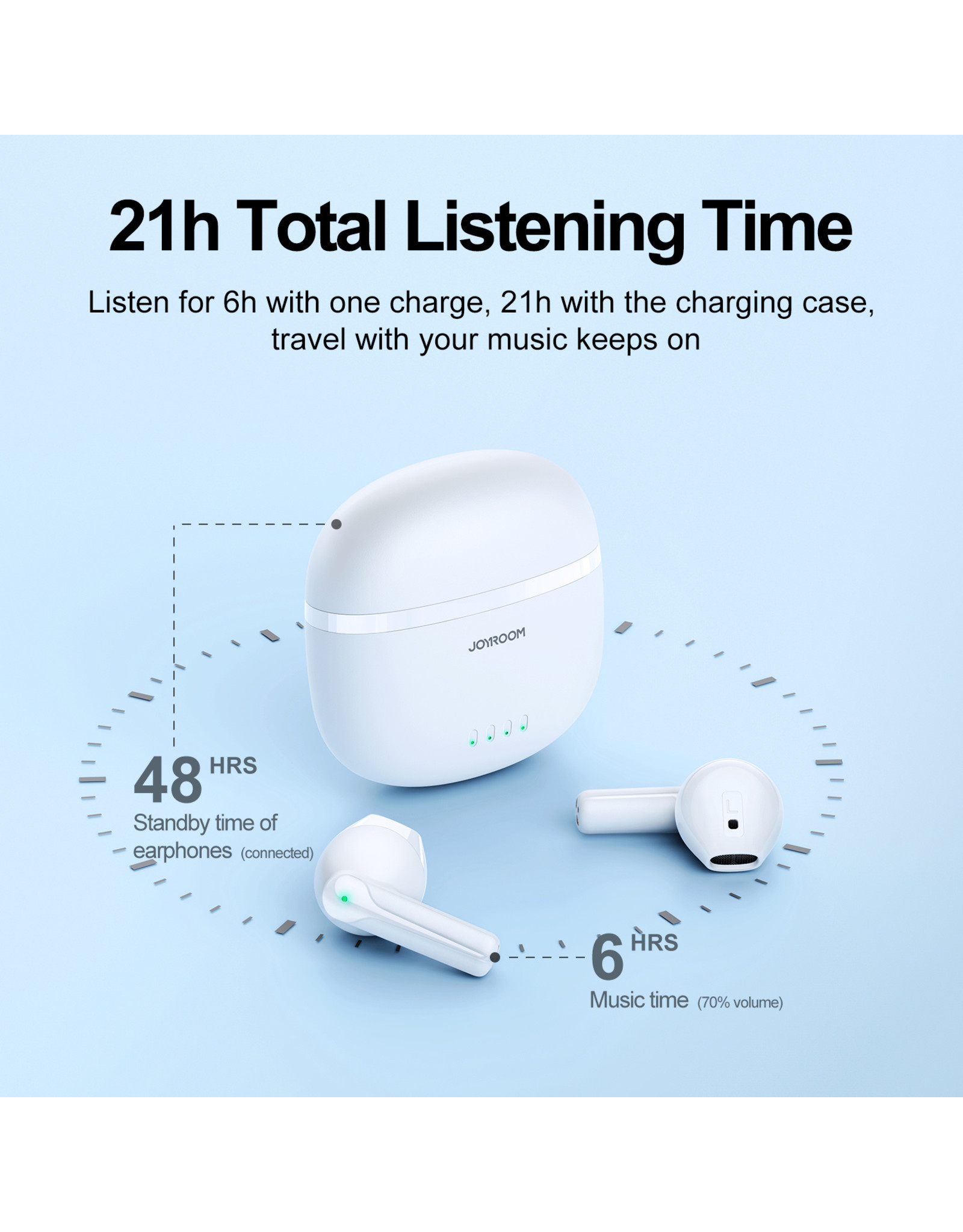 JOYROOM TWS earpods Dual-Mic ENC - Zwart