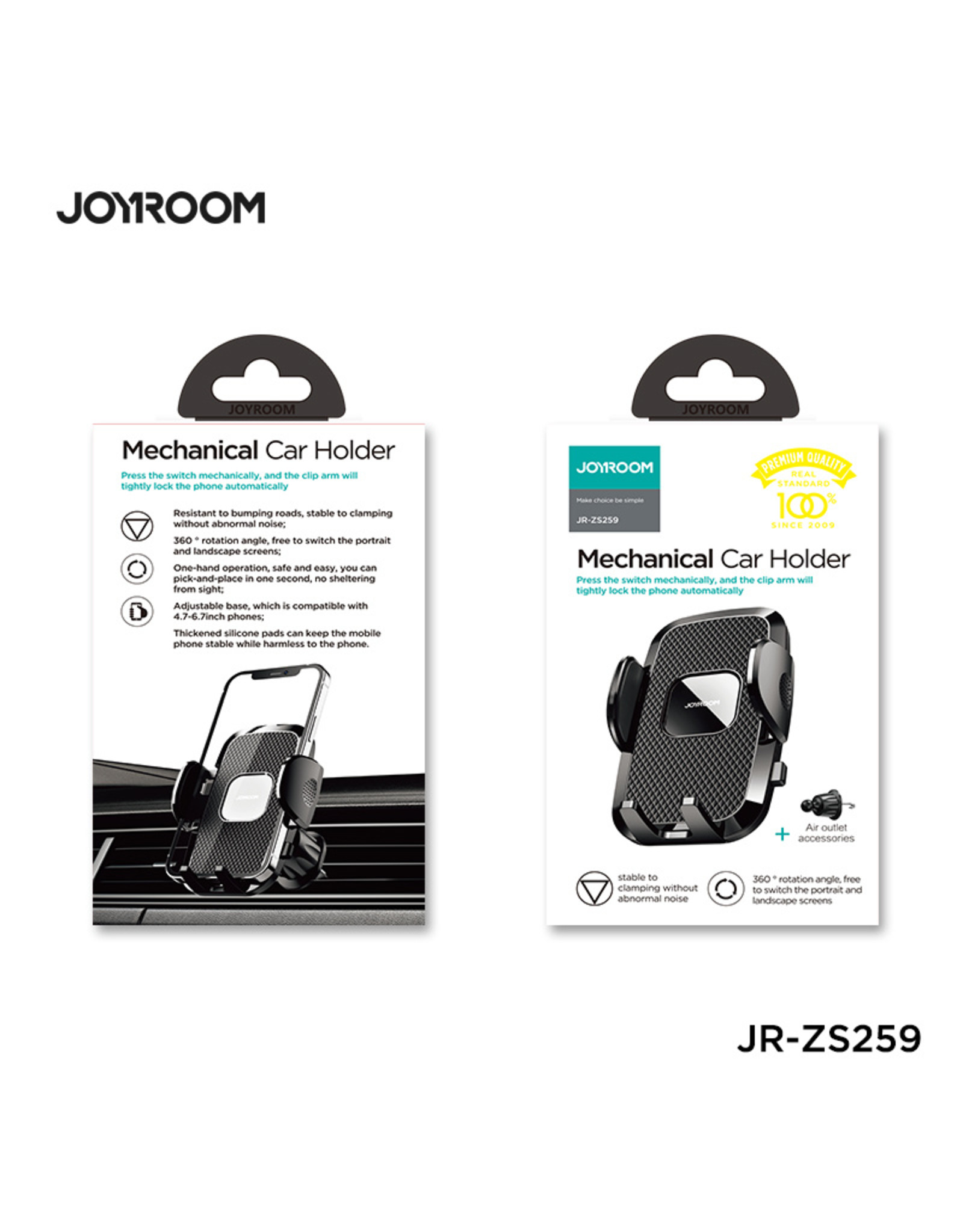 JOYROOM Smartphone Autohouder Luchtventilatie rooster