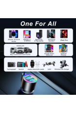 JOYROOM Autolader 3in1 met RGB verlichting JOYROOM Autolader 3in1 met RGB verlichting