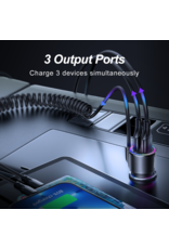 JOYROOM Autolader 3in1 met RGB verlichting JOYROOM Autolader 3in1 met RGB verlichting