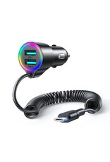 JOYROOM Autolader 3in1 met RGB verlichting JOYROOM Autolader 3in1 met RGB verlichting