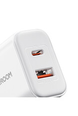 JOYROOM PD 20 Watt USB-C + QC 3.0 Adapter  - Wit