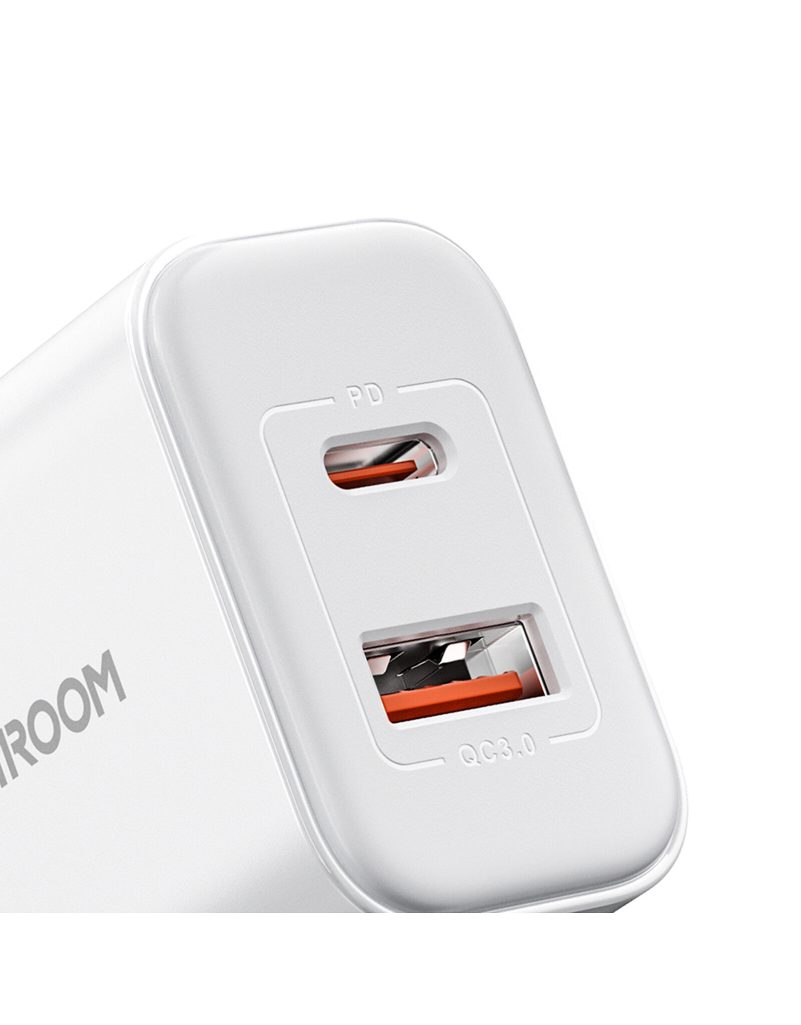 JOYROOM PD 20 Watt USB-C + QC 3.0 Adapter  - Wit