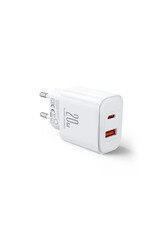 JOYROOM PD 20 Watt USB-C + QC 3.0 Adapter  - Wit