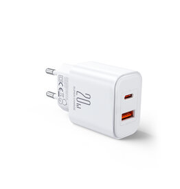 JOYROOM PD 20 Watt USB-C + QC 3.0 Adapter  - Wit