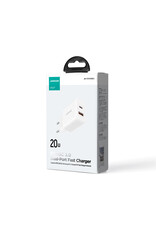 JOYROOM PD 20 Watt USB-C + QC 3.0 Adapter  - Wit