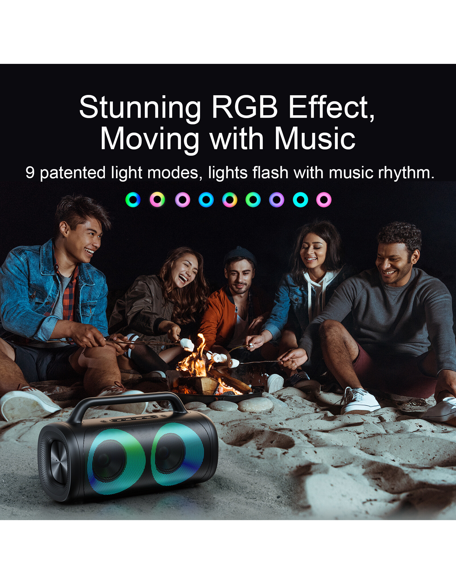 JOYROOM 40W wireless speaker with RGB lights