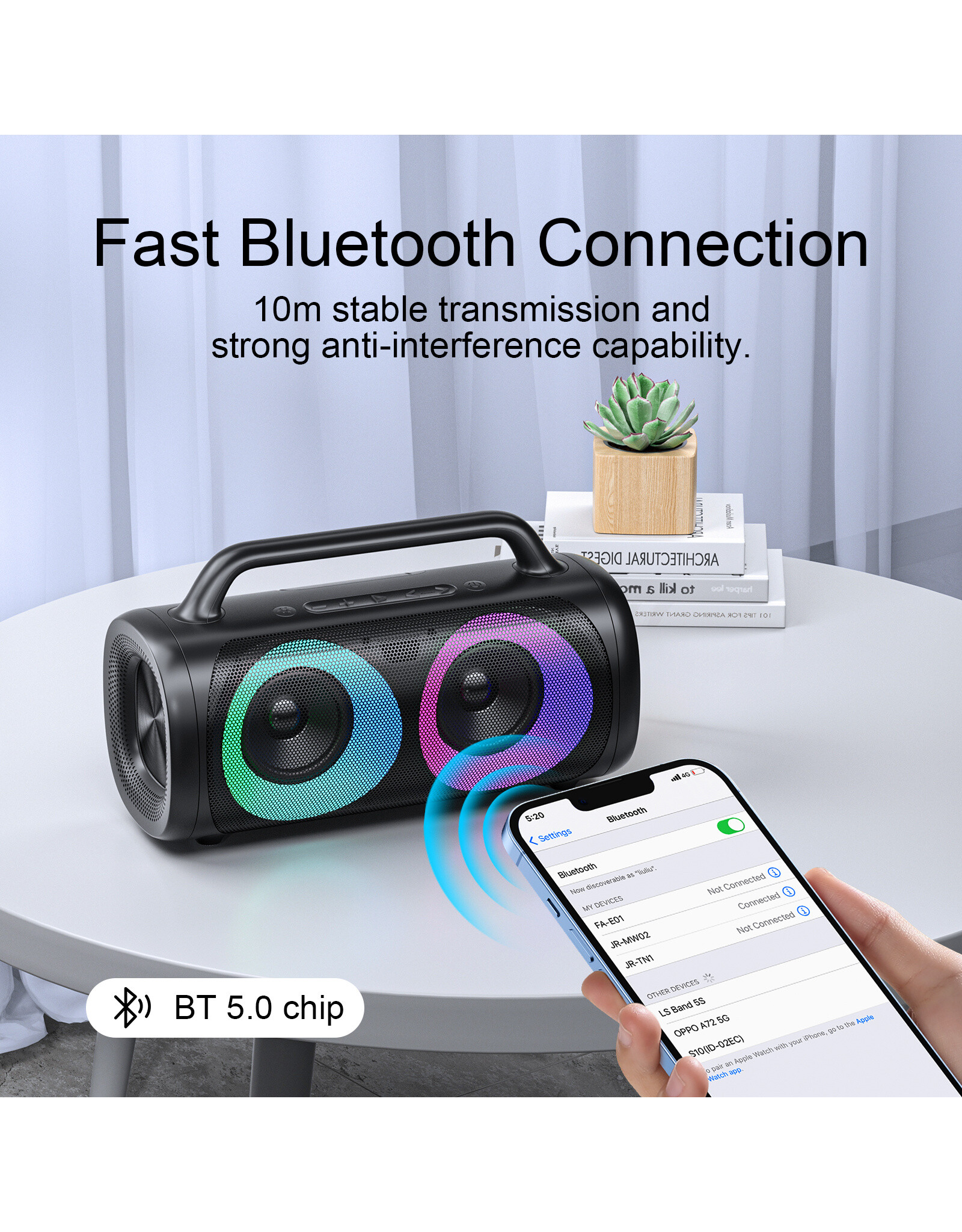 JOYROOM 40W wireless speaker with RGB lights