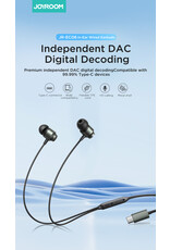 JOYROOM Digital Type-C bekabelde in-ear headset - zwart