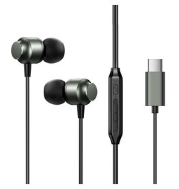 JOYROOM Digital Type-C bekabelde in-ear headset - zwart