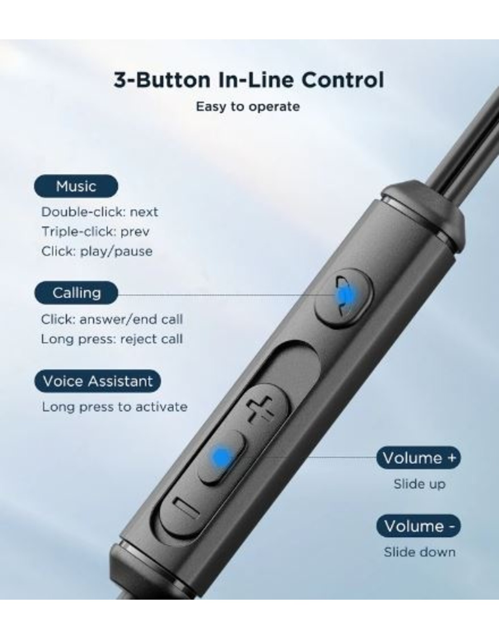 JOYROOM Digital Type-C bekabelde headset - zwart