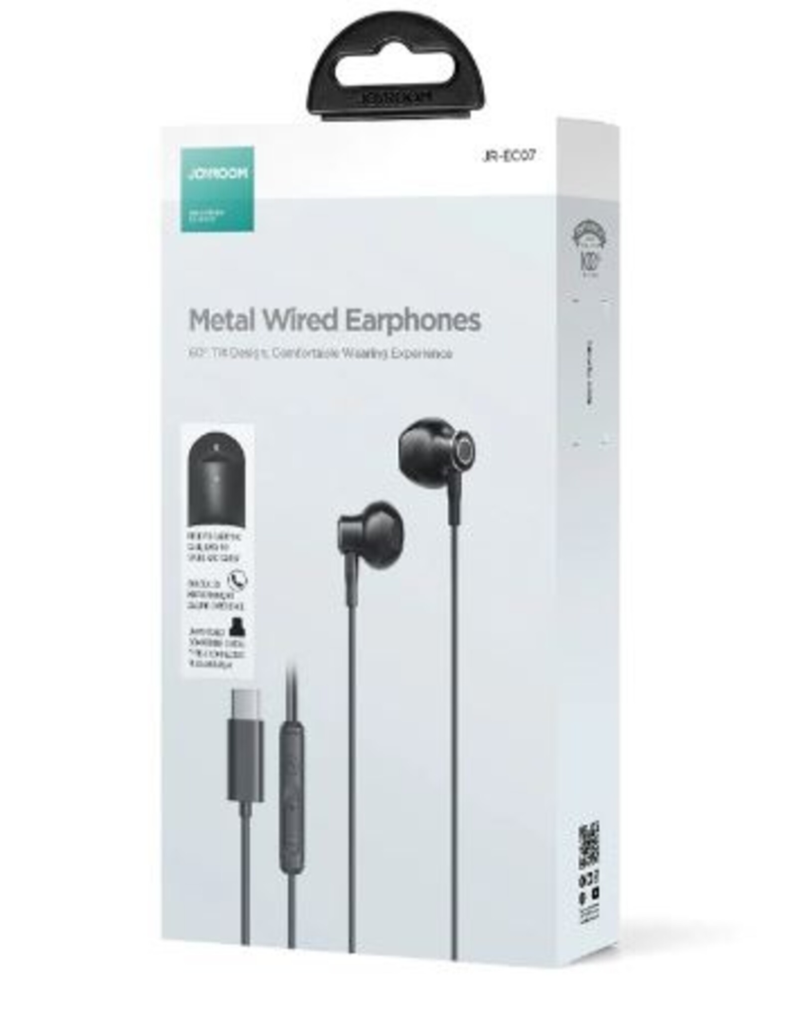 JOYROOM Digital Type-C bekabelde headset - zwart