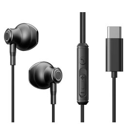 JOYROOM Digital Type-C bekabelde headset - zwart