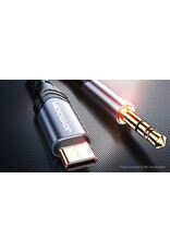 JOYROOM Type-C naar 3.5mm audio kabel braided 1M JOYROOM Type-C naar 3.5mm audio kabel braided 1M