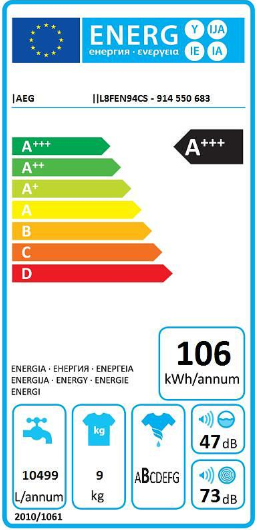 AEG L8FEN94CS Wasmachine ProSteam ÖkoMix