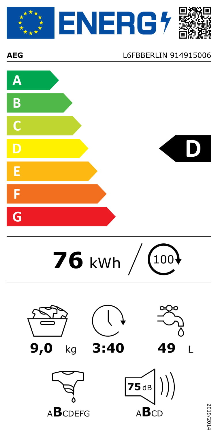 AEG L6FBBERLIN Wasmachine ProSense