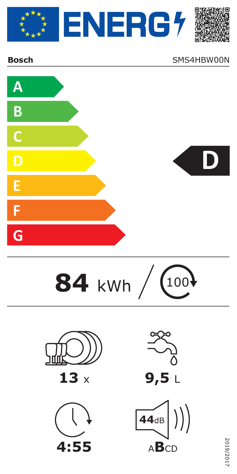 Bosch EXCLUSIV SMS4HBW00N - Vrijstaande vaatwasser