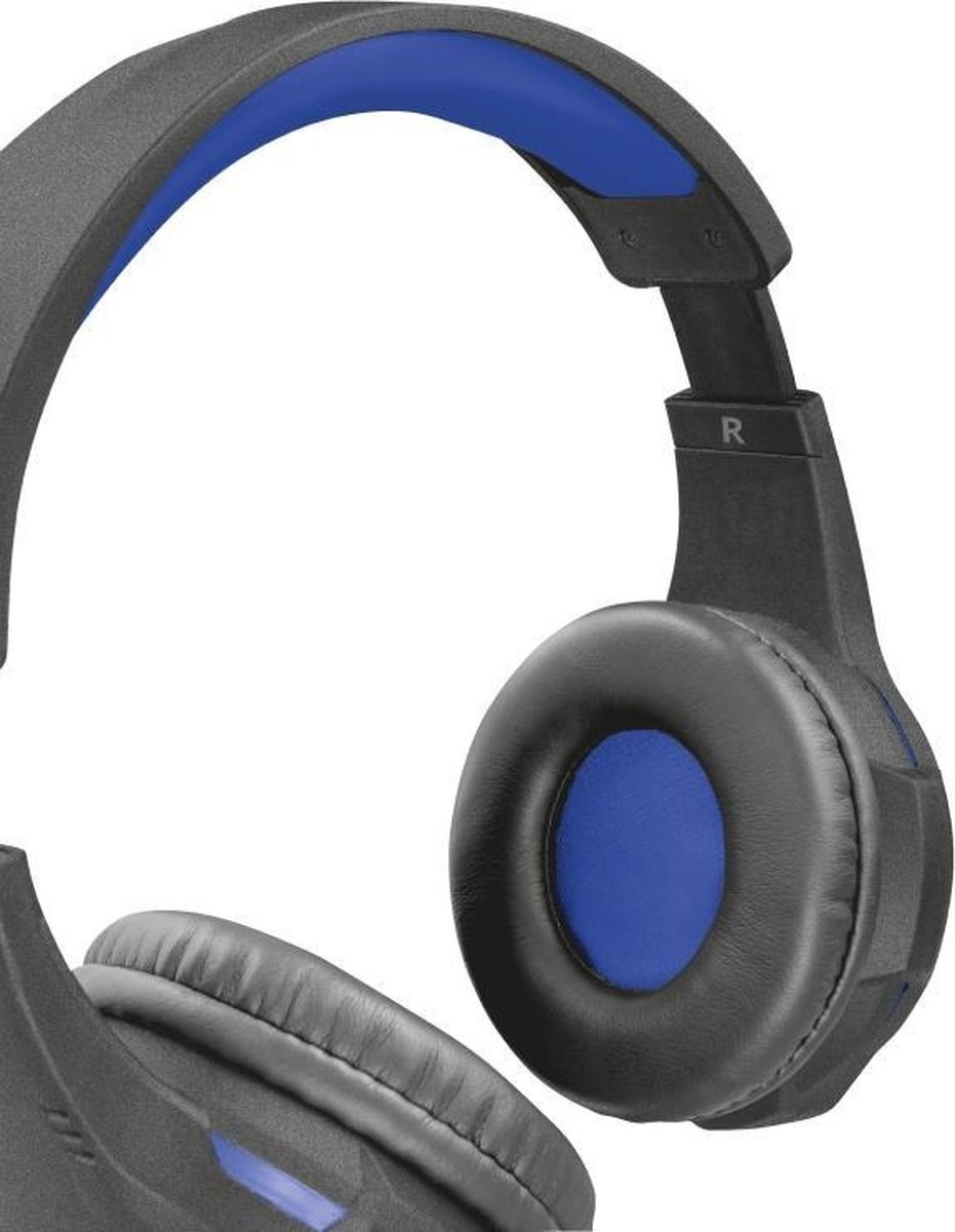 Trust GXT 307B RAVU Zwart/Blauw - Gaming headset