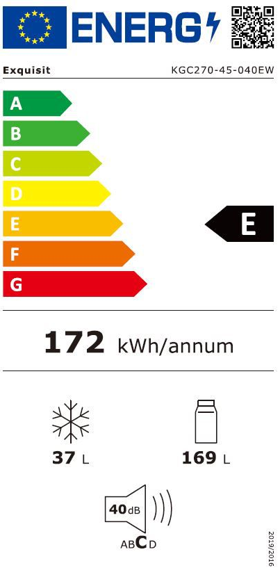 Exquisit KGC270-45-040EW - Koel-vriescombinatie