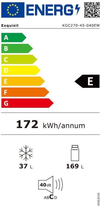 Exquisit KGC270-45-040EW - Koel-vriescombinatie