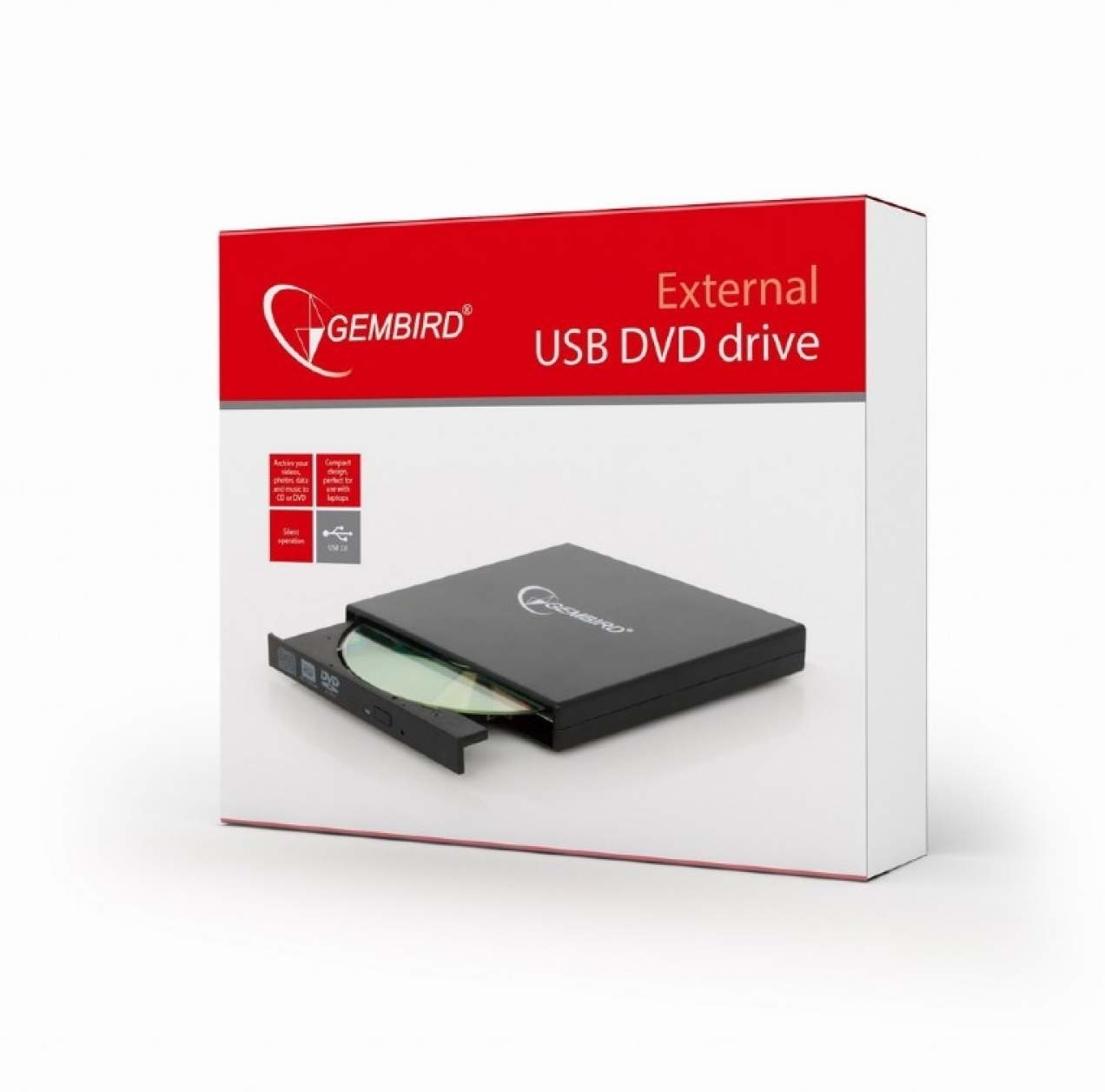 Gembird Externe DVD USB drive DVD-USB-02