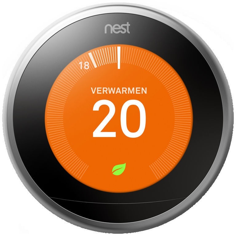 Google Nest Learning Thermostaat V3 Zilver - Slimme thermostaat