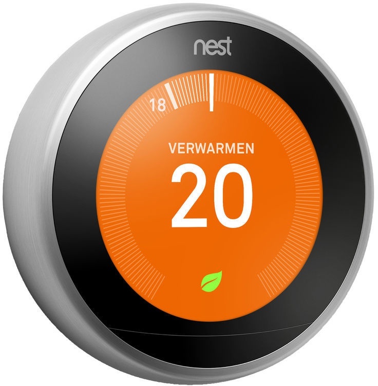 Google Nest Learning Thermostaat V3 Zilver - Slimme thermostaat