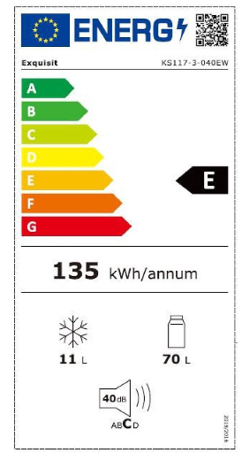 Exquisit KS117-3-040EW - Koel-vriescombinatie