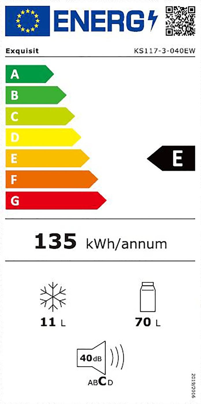 Exquisit KS117-3-040EW - Koel-vriescombinatie