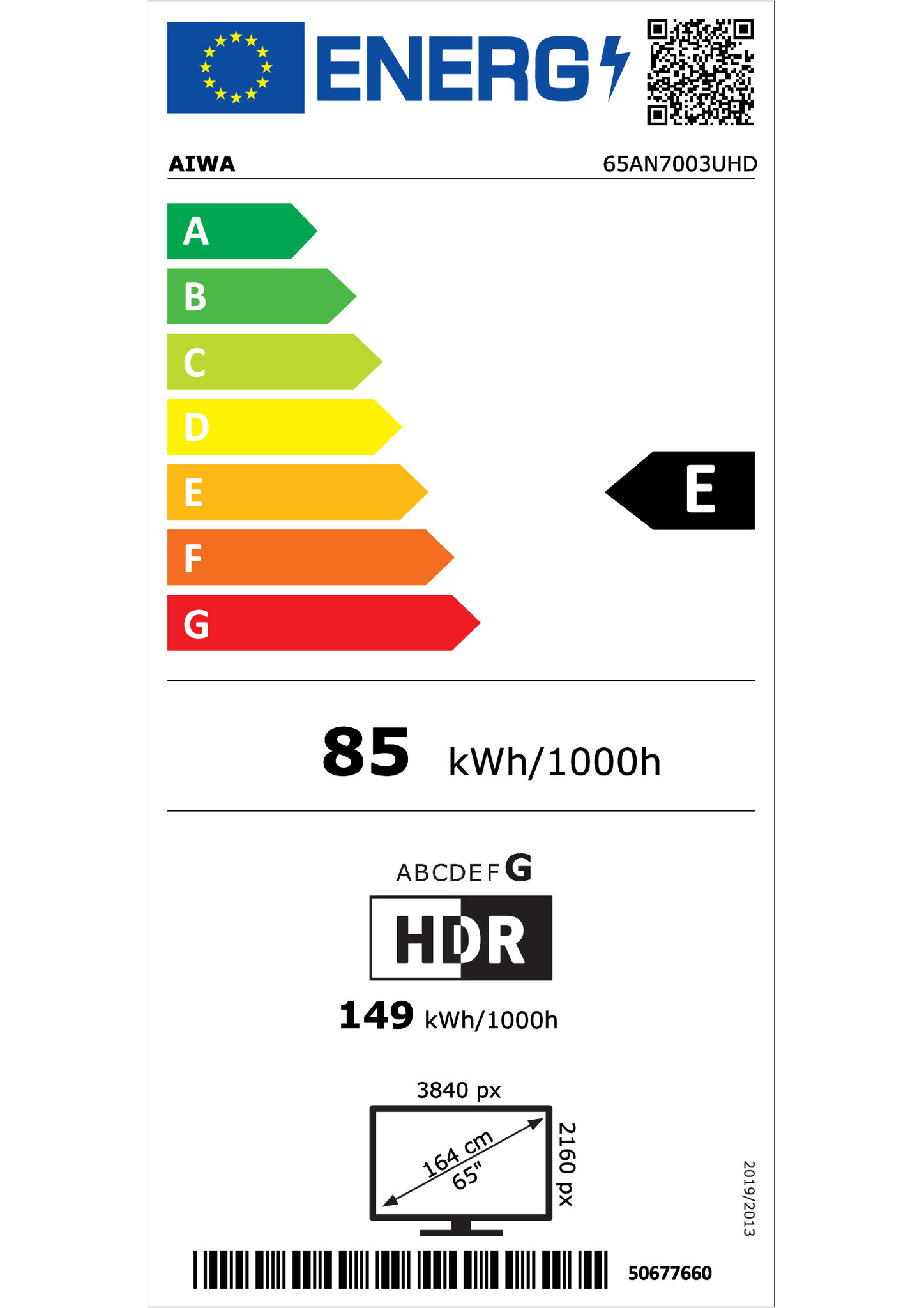 Aiwa 65AN7503UHD - LED TV