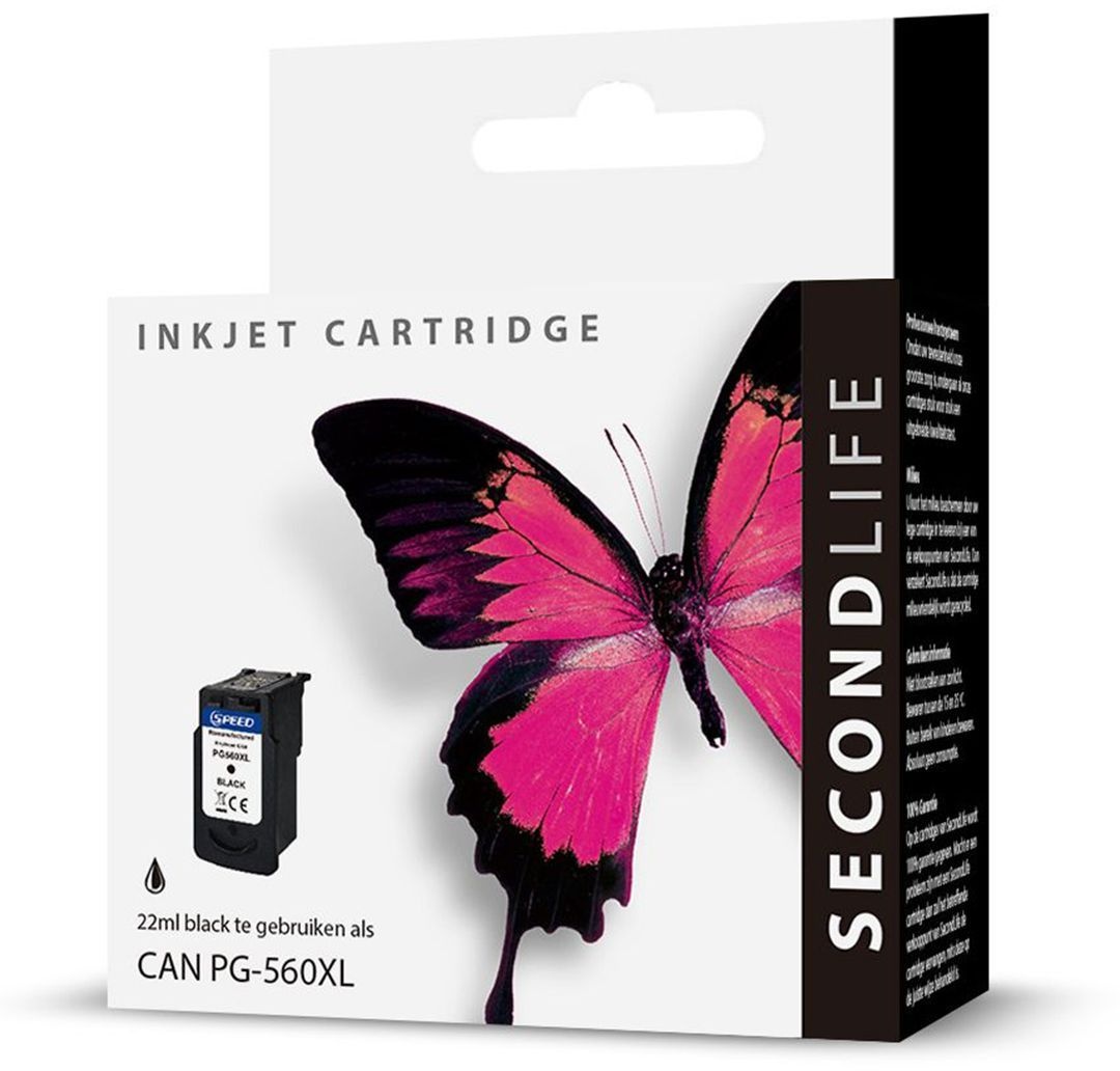 SecondLife Canon PG-560 XL Zwart - Inktcartridge