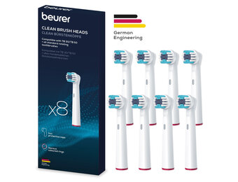Beurer Borstelkoppen Clean voor TB 30 / TB 50 (8 stuks) - Opzetborstel
