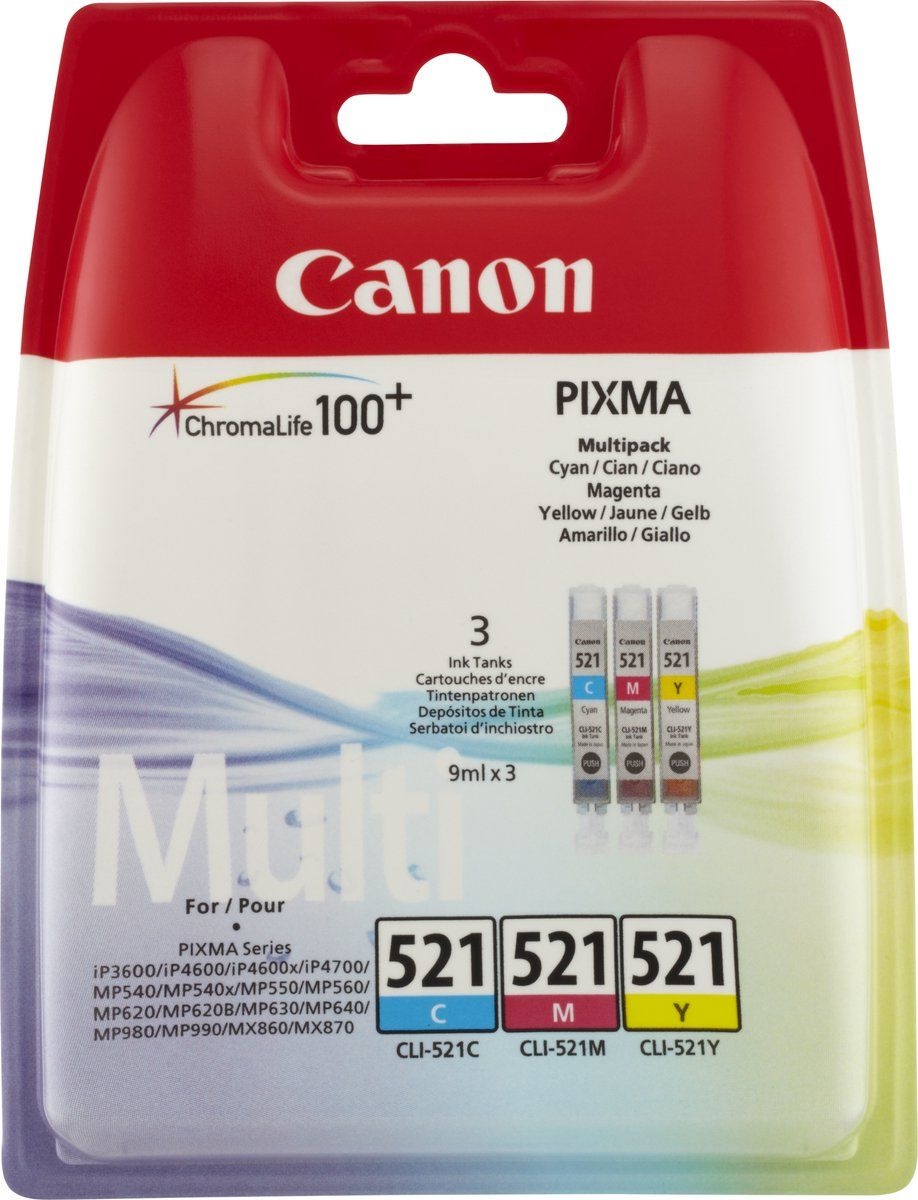 Canon CLI-521 3 kleuren - Inktcartridge