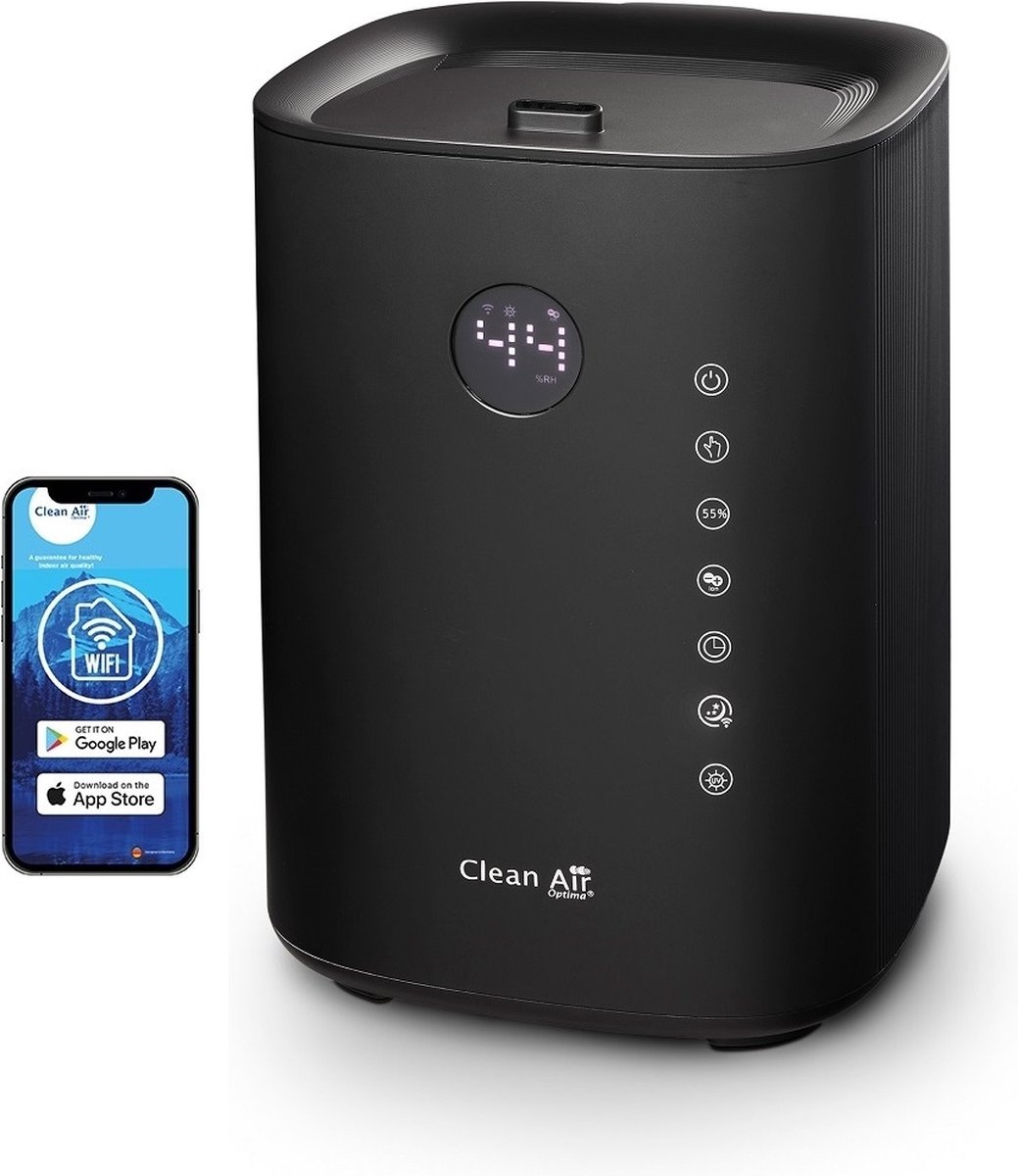 Clean Air Optima CA-604B Smart Zwart - Luchtbevochtiger