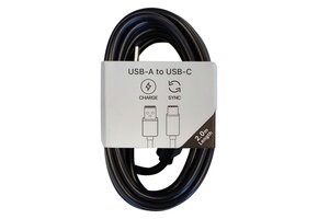 Musthavz laadkabel USB-A naar USB-C 2M Zwart