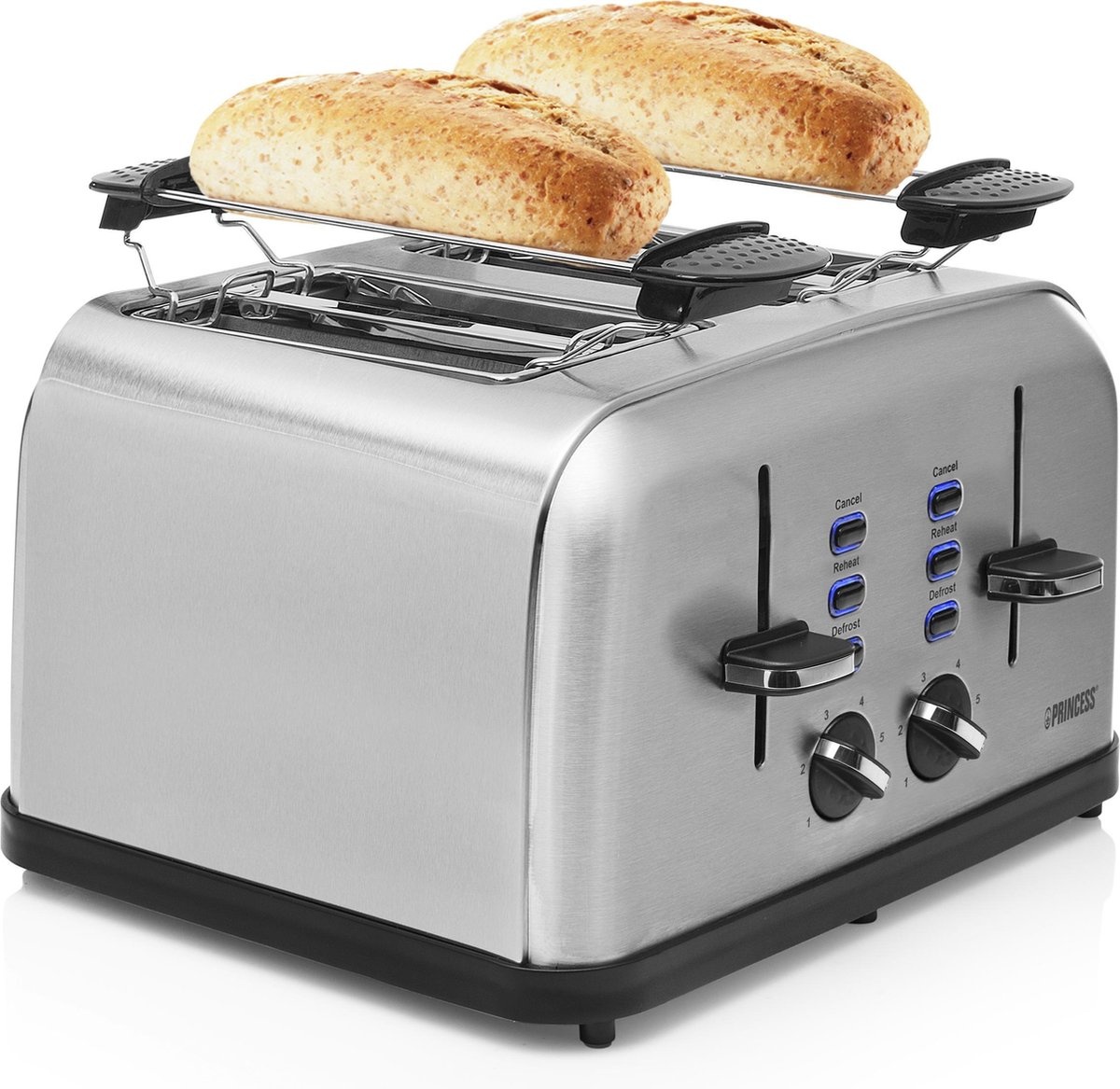 Princess 142355 Toaster Steel Style 4 - Broodrooster