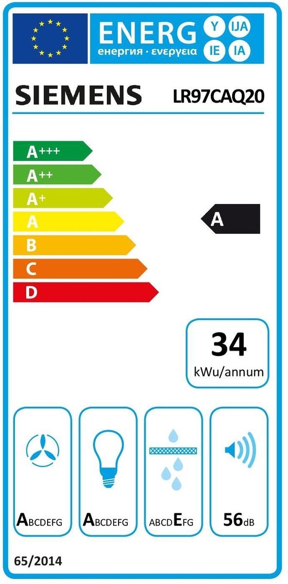 Siemens LR97CAQ20 - Plafond afzuigkap
