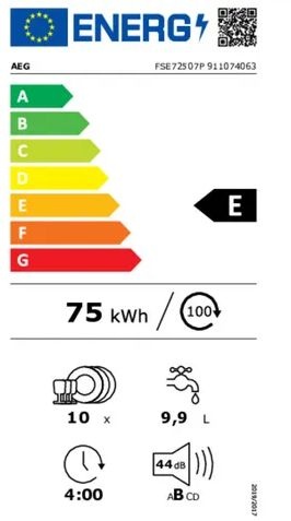 AEG FSE72507P - Inbouw vaatwasser