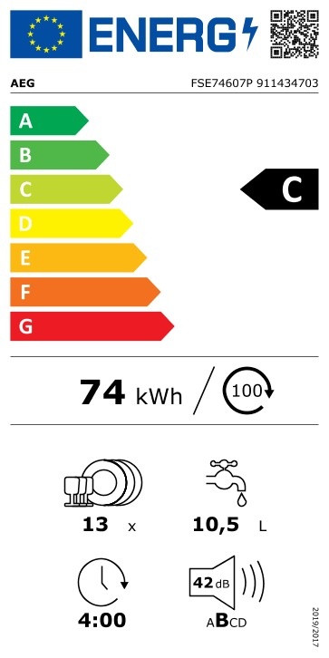 AEG FSE74607P GlassCare - Inbouw vaatwasser